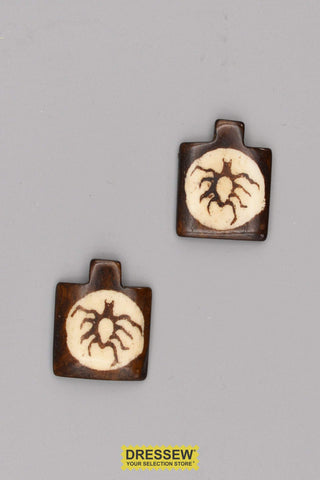Bone Pendants Spider Dark Brown / Natural