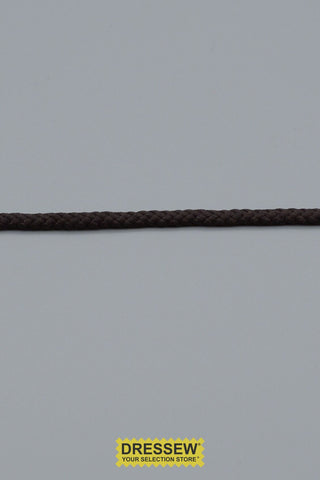 Braided Cord 3mm (1/8") Brown
