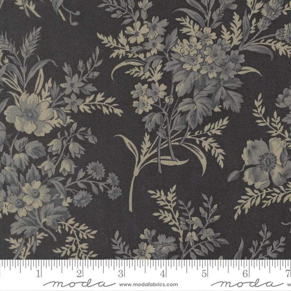 Breathtaking Blues Bouquets Mochi Linen By 3 Sisters For Moda Midnight