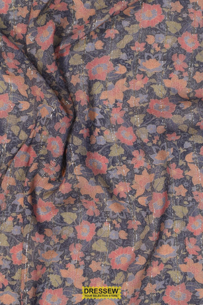 Breeze Floral Voile Vintage Navy / Rose