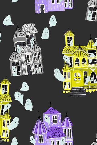Bring Your Own Boos Ghost Hosts By Calli & Co. For Cotton + Steel Spooky Black