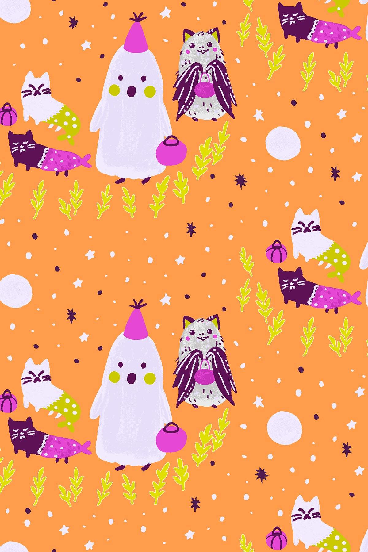 Bring Your Own Boos Ghoul's Night By Calli & Co. For Cotton + Steel J-E-L-L-Glow