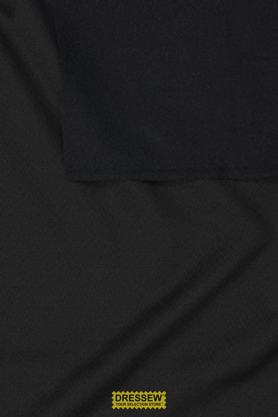 Brushed Back Bird's Eye Knit Black