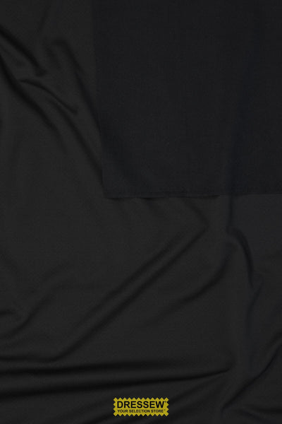 Brushed Back Bird's Eye Knit Black