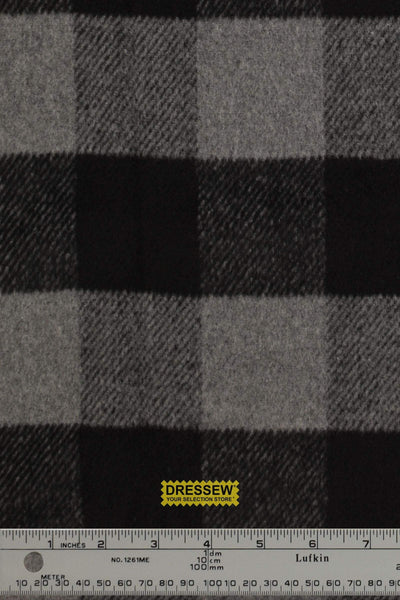 Buffalo Check Coating Grey / Black