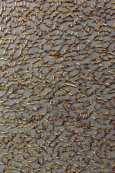 Bugle Bead Mesh Black / Gold