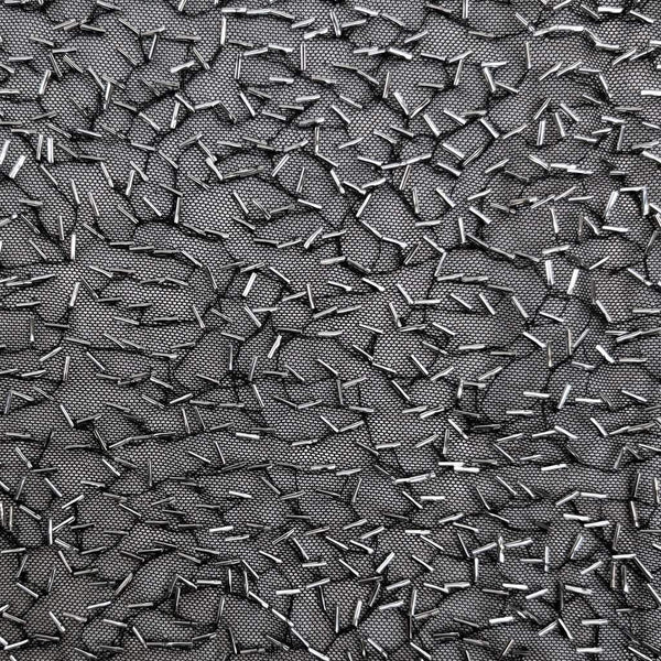 Bugle Bead Mesh Black / Silver