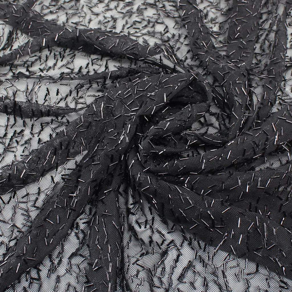Bugle Bead Mesh Black