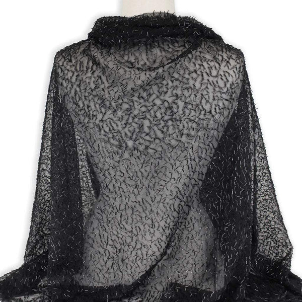 Bugle Bead Mesh Black