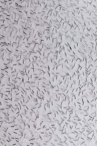Bugle Bead Mesh White / Silver