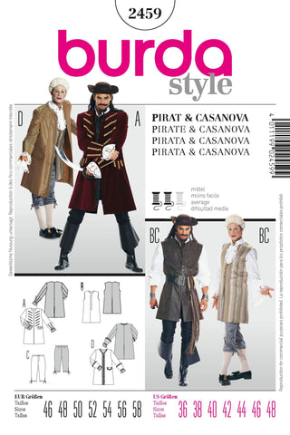 Burda - 2459 Costume Mens-Pirate