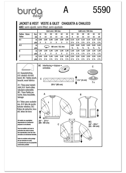 Burda - 5590 Ladies Tops