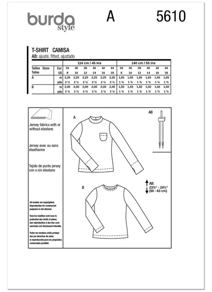 Burda - 5610 Ladies Shirt