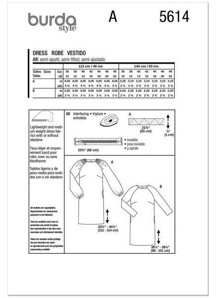 Burda - 5614 Ladies Dresses