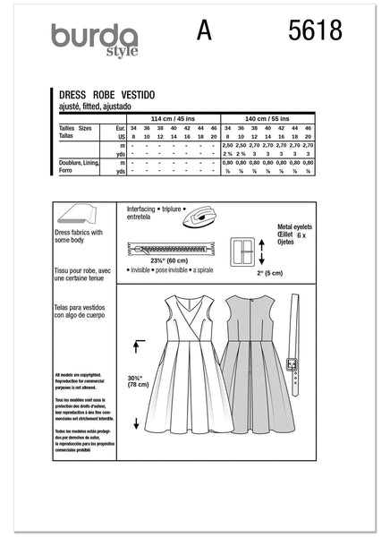 Burda - 5618 Ladies Dress