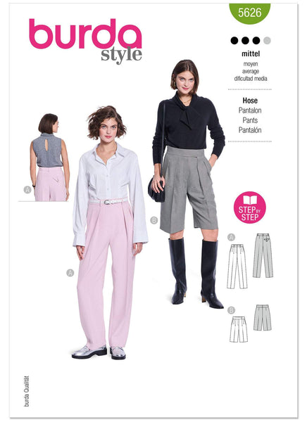 Burda - 5626 Ladies Pants & Shorts