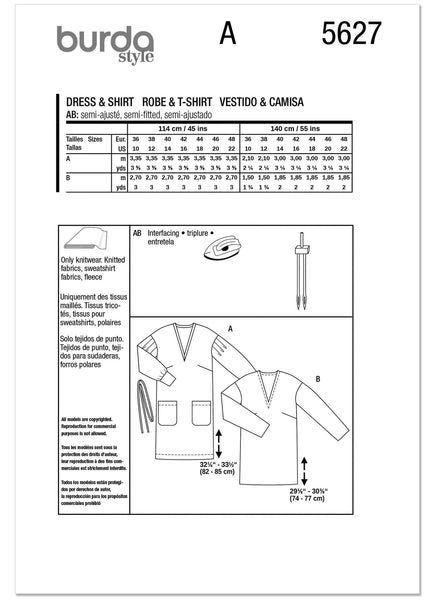 Burda - 5627 Ladies Dress & Sweater