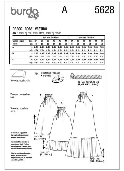 Burda - 5628 Ladies Dresses