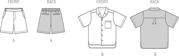 Burda - 5640 Men's Shirt & Shorts