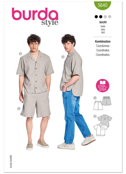 Burda - 5640 Men's Shirt & Shorts