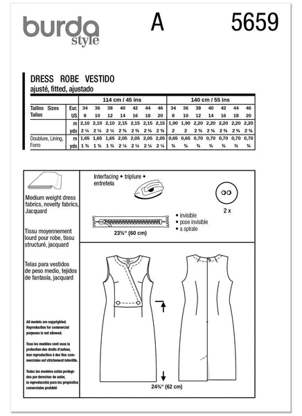 Burda - 5659 Ladies Dress