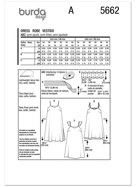 Burda - 5662 Ladies Dress