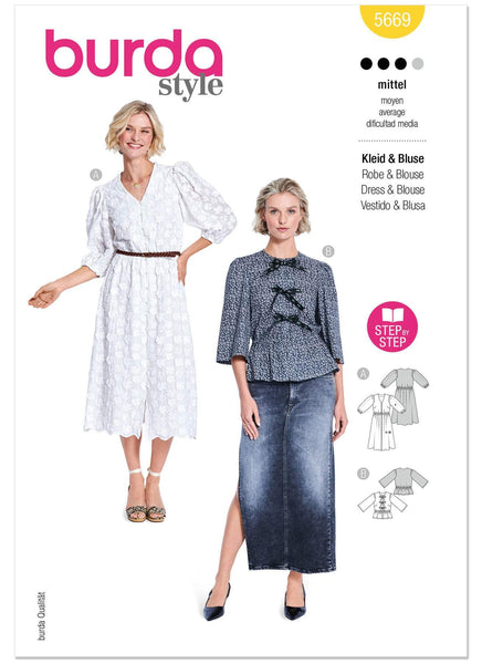 Burda - 5669 Ladies Dress & Blouse