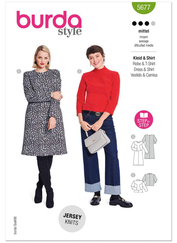 Burda - 5677 Ladies Dress and Shirt
