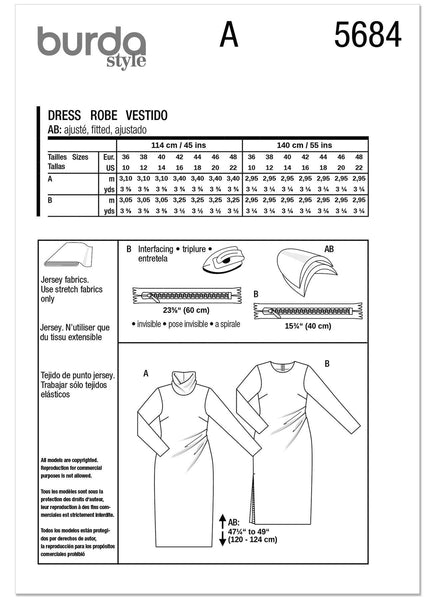 Burda - 5684 Ladies Dresses