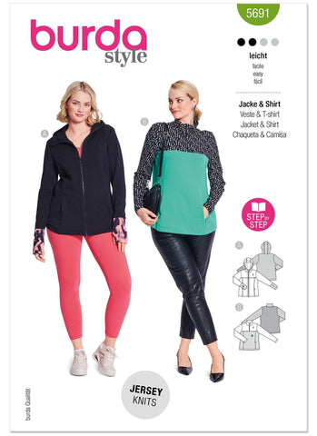 Burda - 5691 Ladies Sports Shirt and Jacket