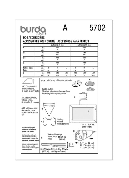 Burda - 5702 Pet Accessories