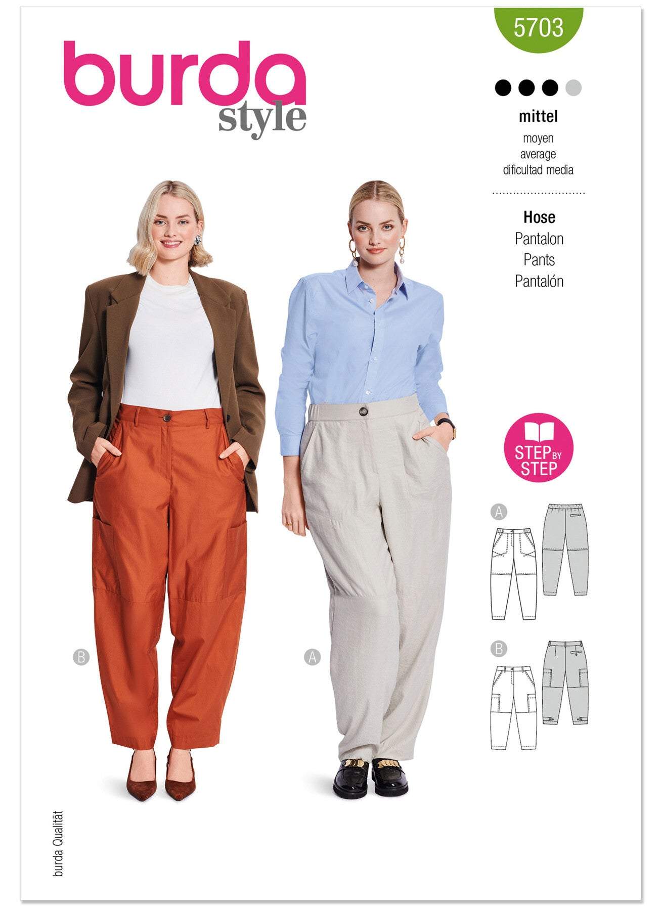 Burda - 5703 Ladies Trousers