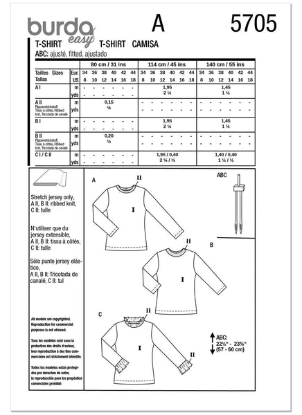 Burda - 5705 Ladies Shirts