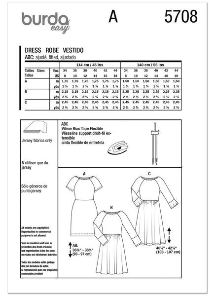 Burda - 5708 Ladies Dresses