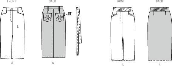 Burda - 5715 Ladies Skirts