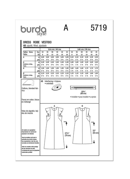 Burda - 5719 Ladies Dress