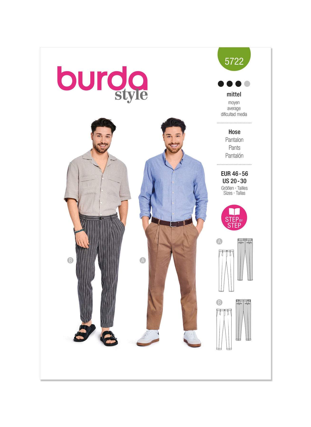 Burda - 5722 Men's Trousers