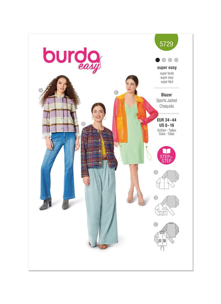 Burda - 5729 Ladies Blazer & Jacket