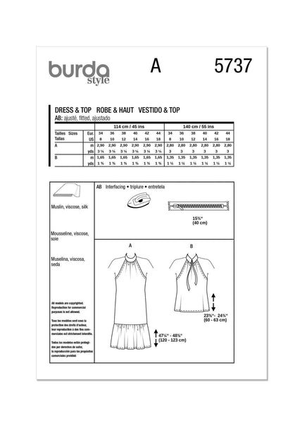 Burda - 5737 Ladies Dress & Blouse