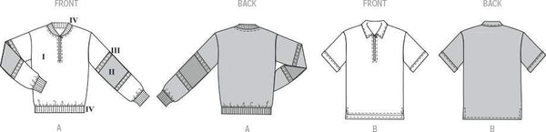 Burda - 5744 Men's Sweatshirt & T-Shirt