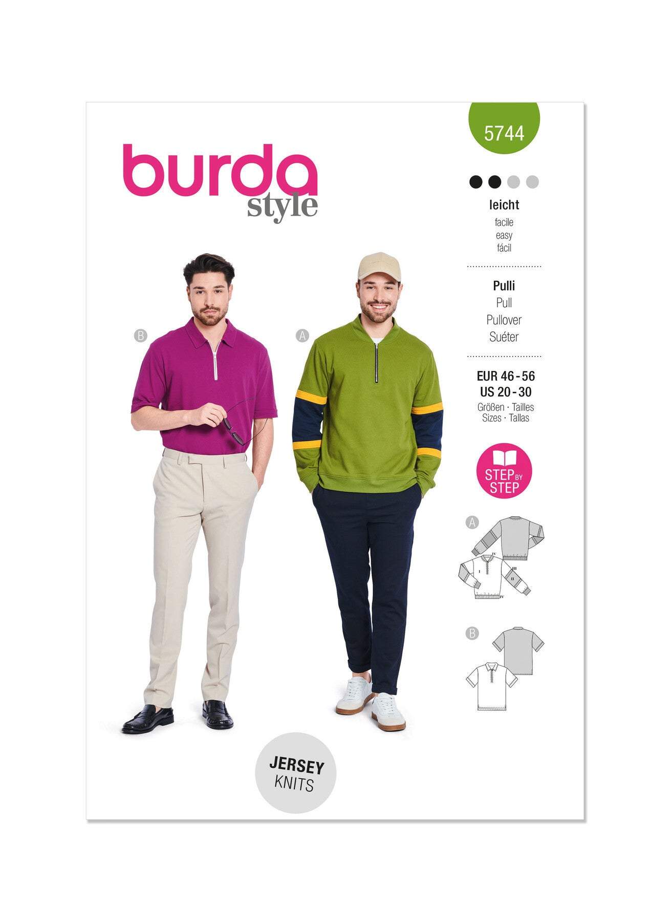 Burda - 5744 Men's Sweatshirt & T-Shirt