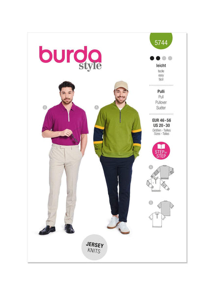 Burda - 5744 Men's Sweatshirt & T-Shirt