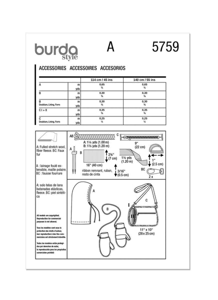 Burda - 5759 Accessories
