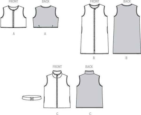 Burda - 5764 Ladies Waistcoats and Vest