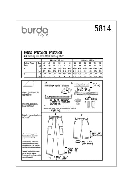 Burda - 5814 Men's Pants