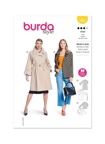 Burda - 5824 Ladies Jacket & Coat