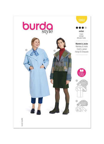 Burda - 5860 Misses' Jacket & Coat