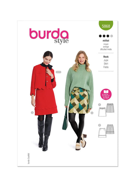 Burda - 5868 Misses' Skirt