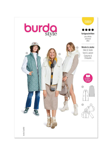 Burda - 5869 Misses' Waistcoat/Vest & Jacket