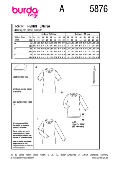 Burda - 5876 Misses' Top